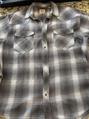 Resistol Double Men's Brown Plaid Western Shirt